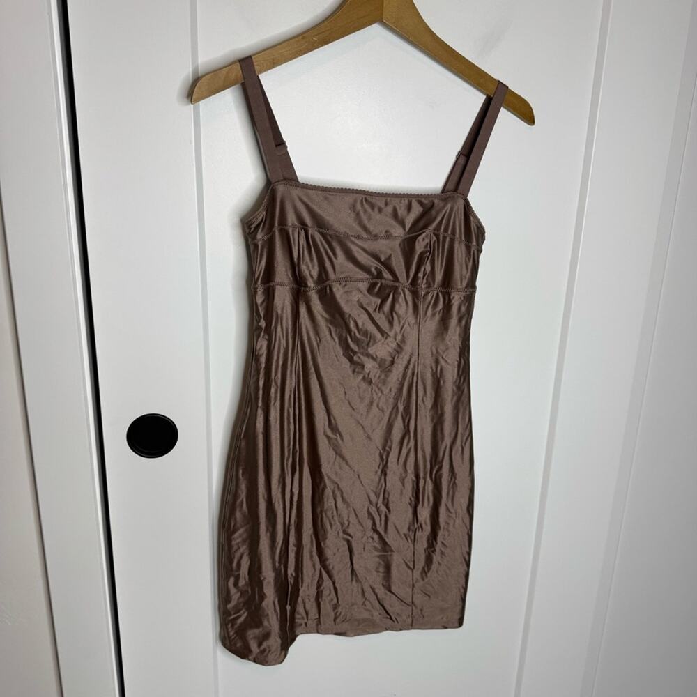 Aritzia Ten Satinette Nocturne Mauve Stretch Tank Mini Dress Size Small